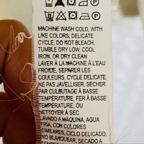 Lucky Brand Boho Embroidered Pullover Shirt Ivory Blue Size Medium - Picture 6 of 6